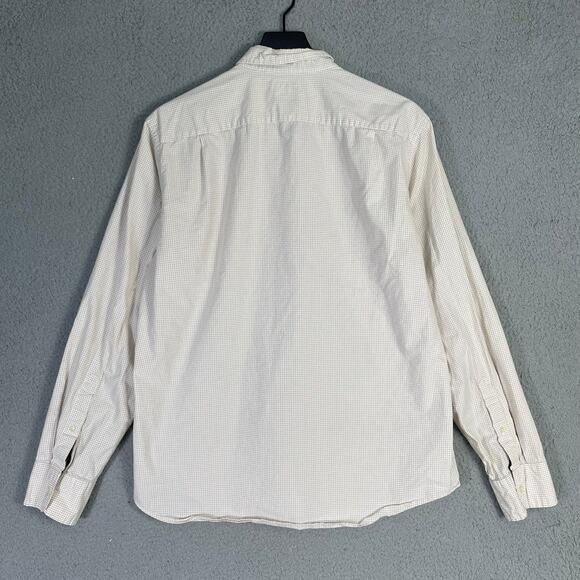 J.Crew Quality Woven Shirts Mens‎ L Beige Plaid Cotton Button Down Long Sleeve - Picture 3 of 9